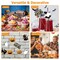 25 Pcs Halloween Party Striped Disposable Paper Decorative Straws | Halloween Party Supplies